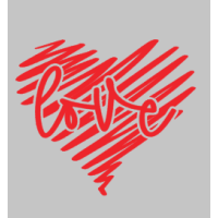 Strijkapplicatie love heart